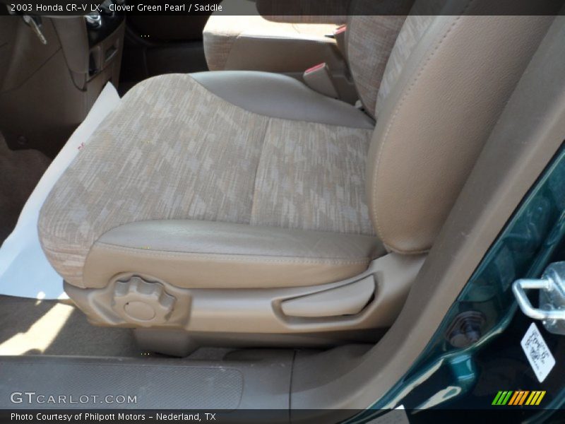 Clover Green Pearl / Saddle 2003 Honda CR-V LX