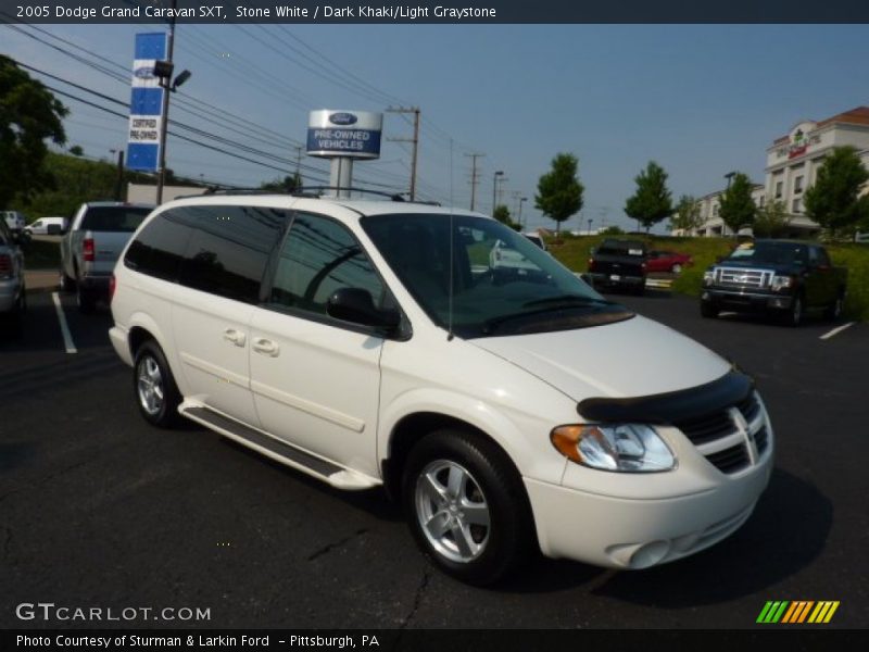 Stone White / Dark Khaki/Light Graystone 2005 Dodge Grand Caravan SXT