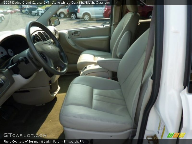 Stone White / Dark Khaki/Light Graystone 2005 Dodge Grand Caravan SXT