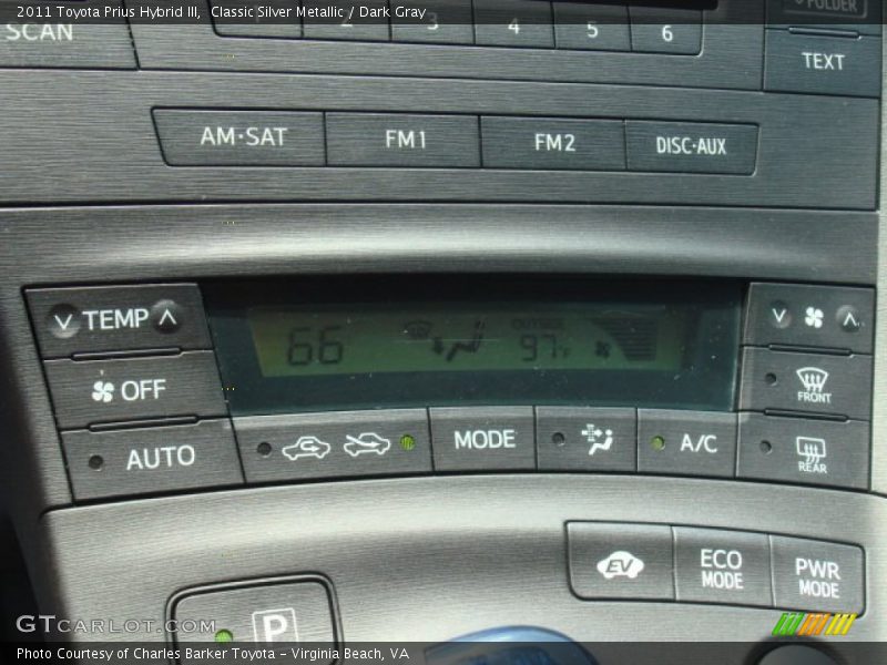 Classic Silver Metallic / Dark Gray 2011 Toyota Prius Hybrid III