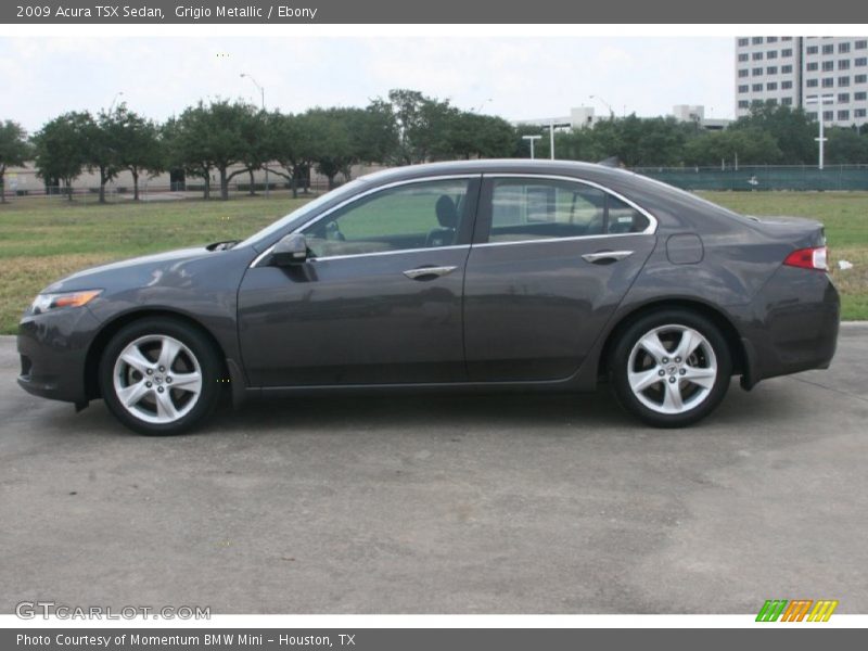 Grigio Metallic / Ebony 2009 Acura TSX Sedan
