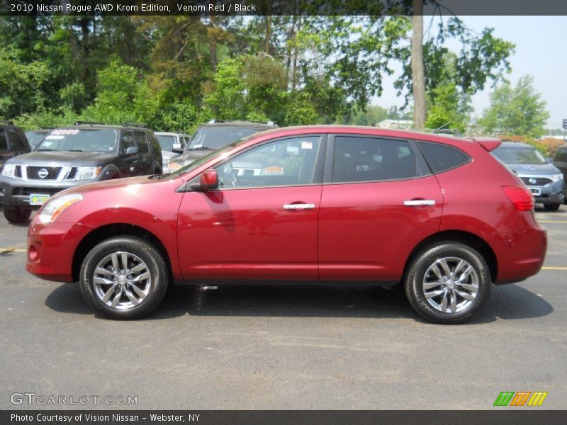 Venom Red / Black 2010 Nissan Rogue AWD Krom Edition