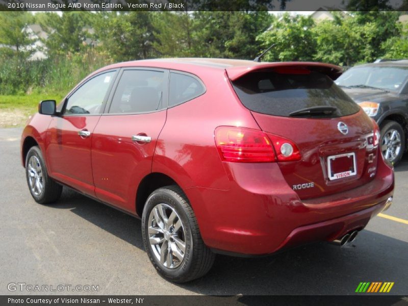 Venom Red / Black 2010 Nissan Rogue AWD Krom Edition