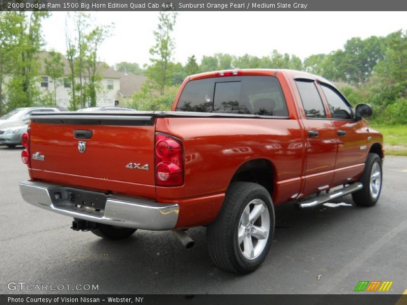Sunburst Orange Pearl / Medium Slate Gray 2008 Dodge Ram 1500 Big Horn Edition Quad Cab 4x4