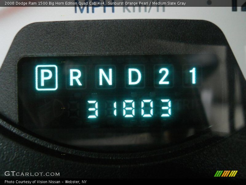 Sunburst Orange Pearl / Medium Slate Gray 2008 Dodge Ram 1500 Big Horn Edition Quad Cab 4x4