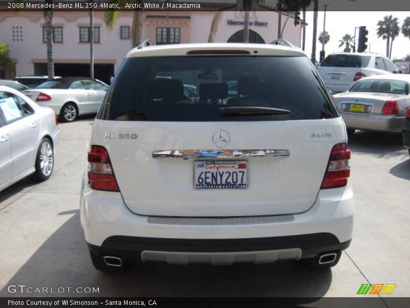 Arctic White / Macadamia 2008 Mercedes-Benz ML 350 4Matic
