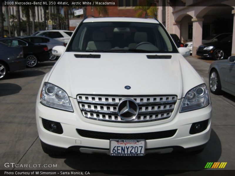 Arctic White / Macadamia 2008 Mercedes-Benz ML 350 4Matic