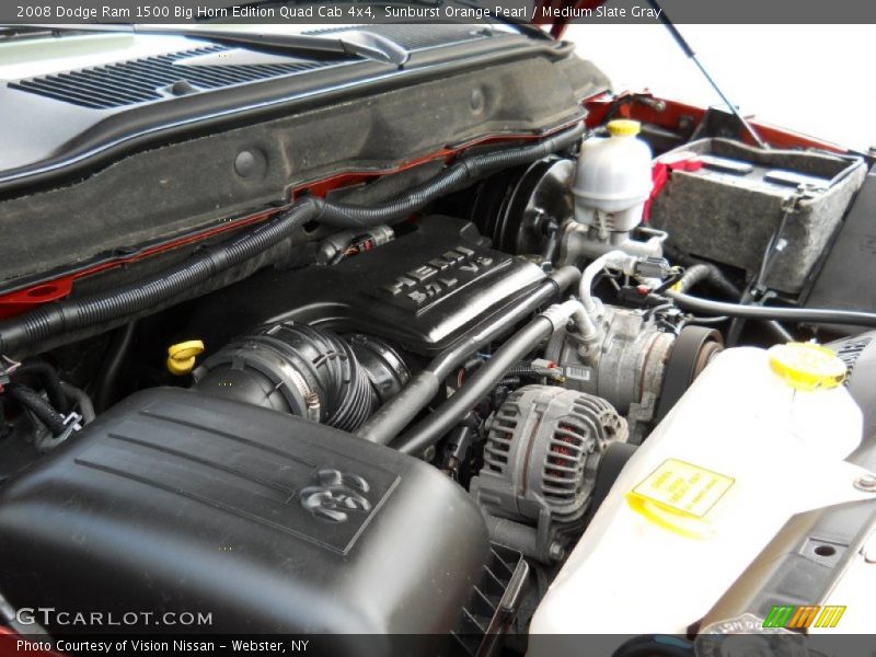 Sunburst Orange Pearl / Medium Slate Gray 2008 Dodge Ram 1500 Big Horn Edition Quad Cab 4x4