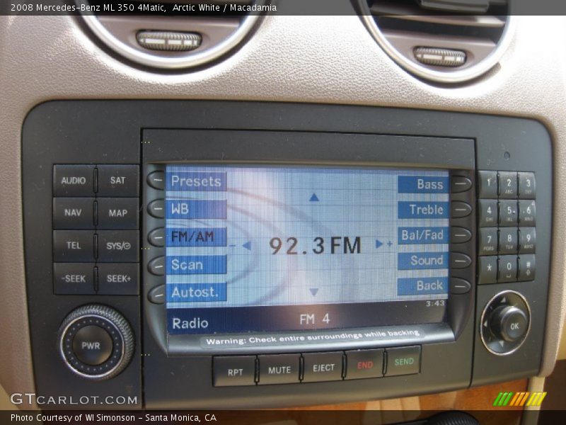 Arctic White / Macadamia 2008 Mercedes-Benz ML 350 4Matic