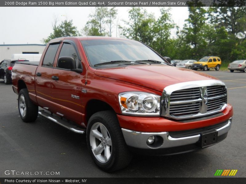 Sunburst Orange Pearl / Medium Slate Gray 2008 Dodge Ram 1500 Big Horn Edition Quad Cab 4x4