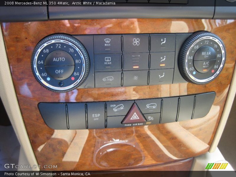 Arctic White / Macadamia 2008 Mercedes-Benz ML 350 4Matic