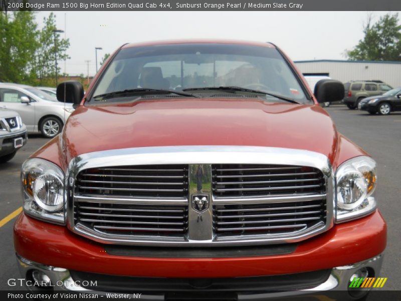 Sunburst Orange Pearl / Medium Slate Gray 2008 Dodge Ram 1500 Big Horn Edition Quad Cab 4x4