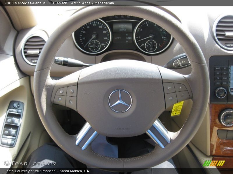 Arctic White / Macadamia 2008 Mercedes-Benz ML 350 4Matic