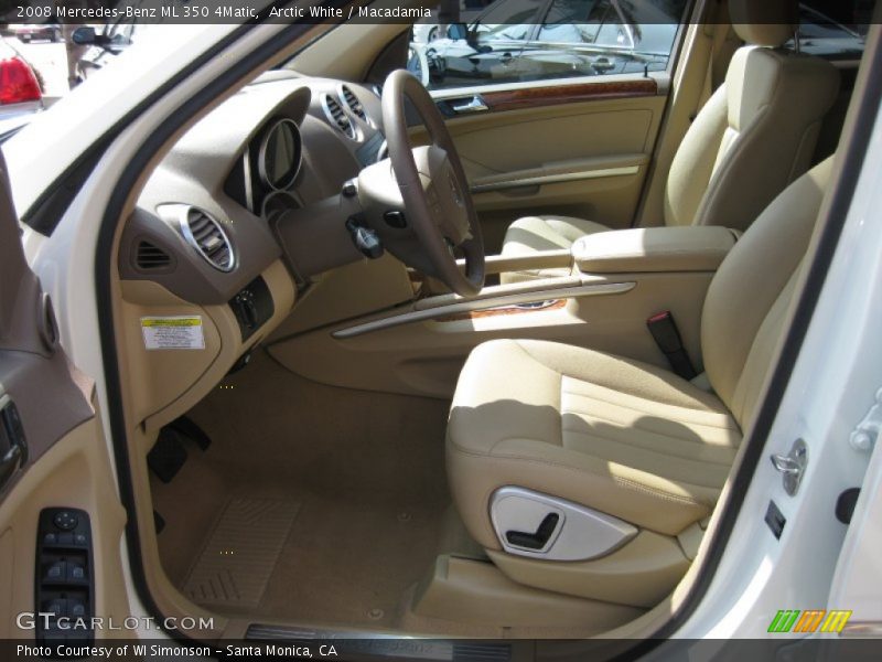 Arctic White / Macadamia 2008 Mercedes-Benz ML 350 4Matic