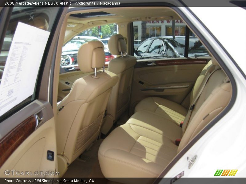 Arctic White / Macadamia 2008 Mercedes-Benz ML 350 4Matic