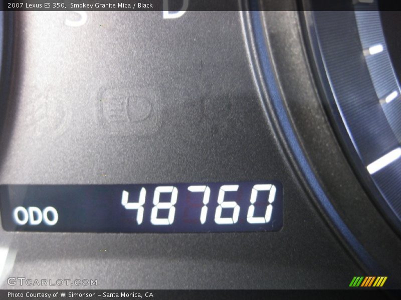 Smokey Granite Mica / Black 2007 Lexus ES 350