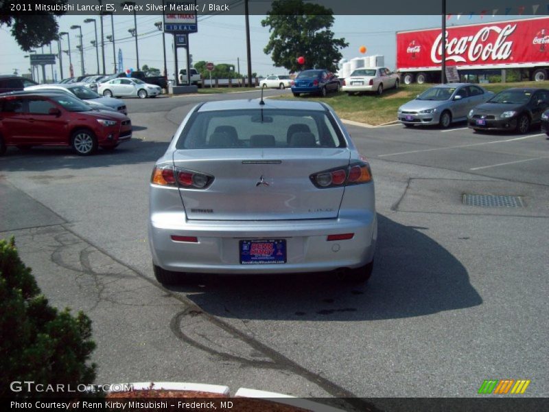 Apex Silver Metallic / Black 2011 Mitsubishi Lancer ES