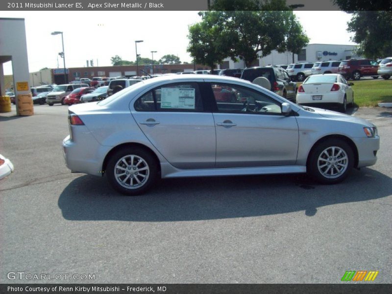 Apex Silver Metallic / Black 2011 Mitsubishi Lancer ES