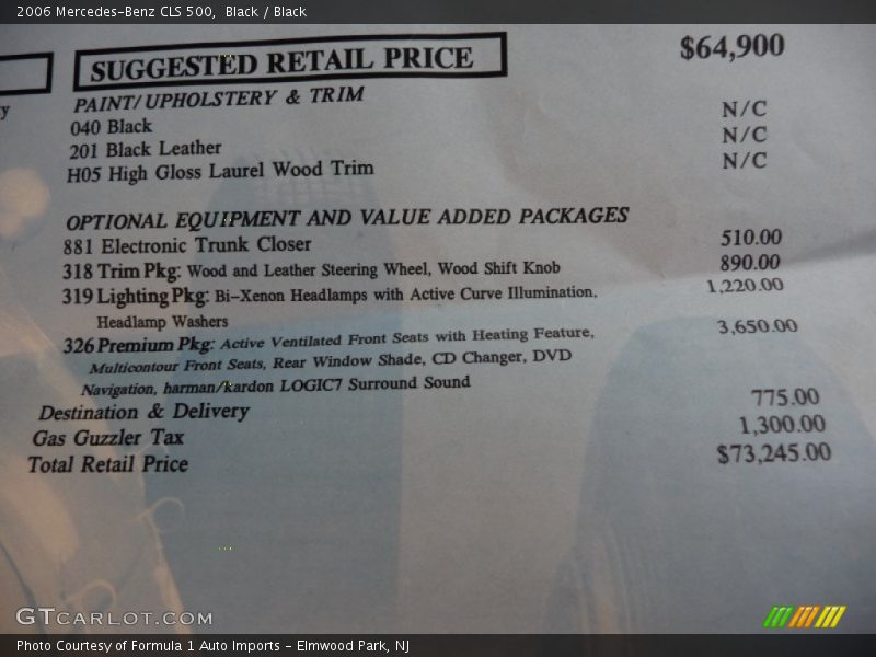 Black / Black 2006 Mercedes-Benz CLS 500
