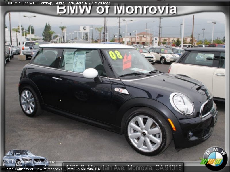 Astro Black Metallic / Grey/Black 2008 Mini Cooper S Hardtop