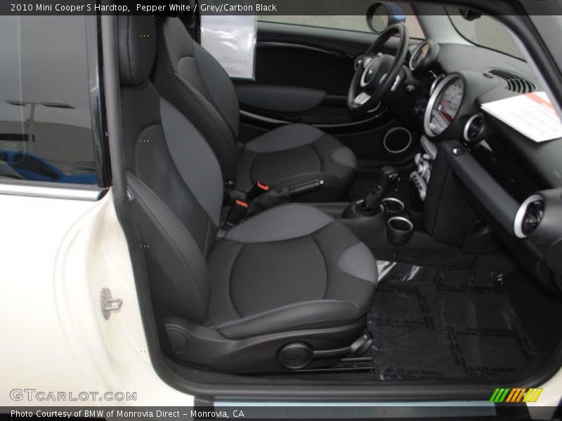 Pepper White / Grey/Carbon Black 2010 Mini Cooper S Hardtop