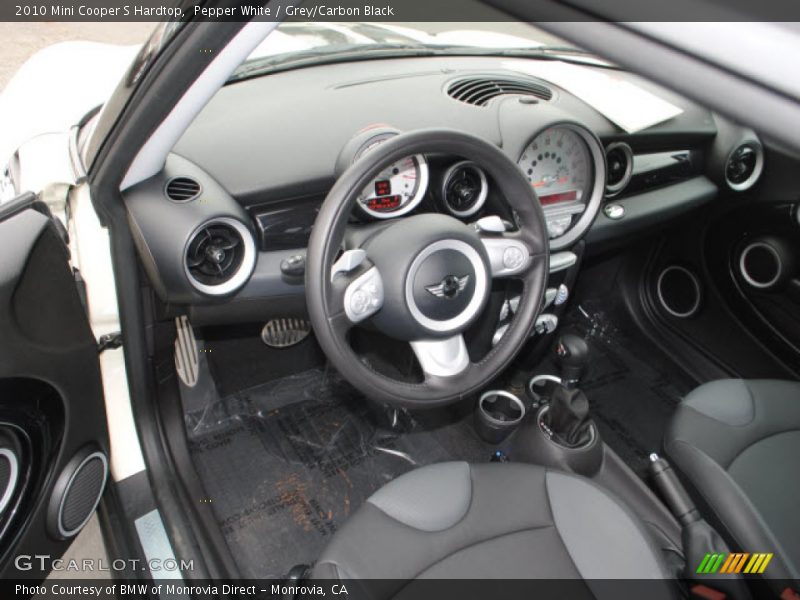 Pepper White / Grey/Carbon Black 2010 Mini Cooper S Hardtop