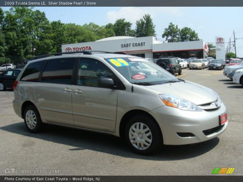 Silver Shadow Pearl / Stone 2009 Toyota Sienna LE