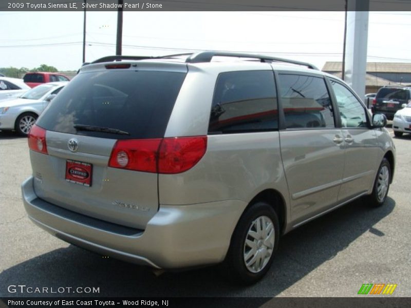 Silver Shadow Pearl / Stone 2009 Toyota Sienna LE