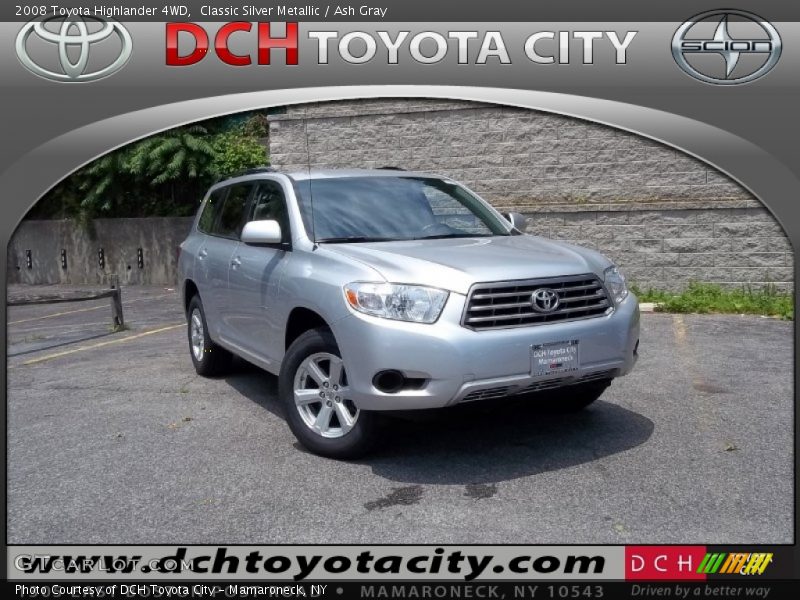 Classic Silver Metallic / Ash Gray 2008 Toyota Highlander 4WD