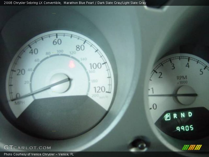 Marathon Blue Pearl / Dark Slate Gray/Light Slate Gray 2008 Chrysler Sebring LX Convertible