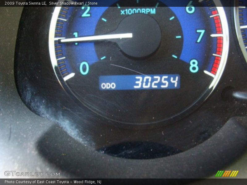 Silver Shadow Pearl / Stone 2009 Toyota Sienna LE