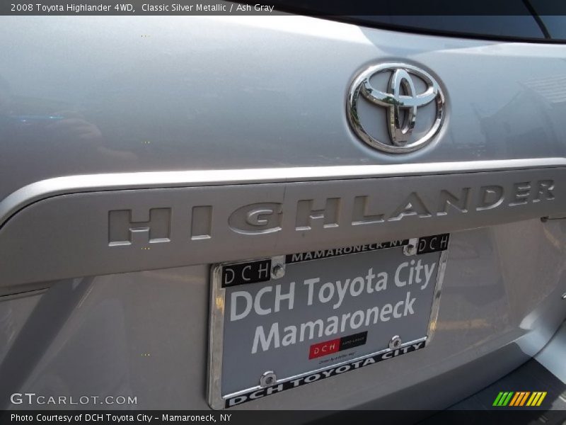 Classic Silver Metallic / Ash Gray 2008 Toyota Highlander 4WD