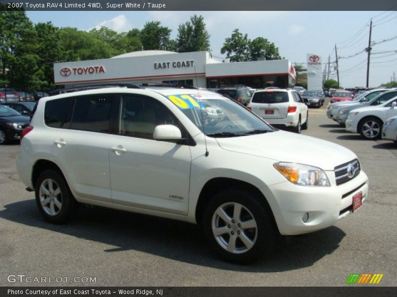 Super White / Taupe 2007 Toyota RAV4 Limited 4WD