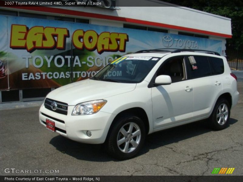 Super White / Taupe 2007 Toyota RAV4 Limited 4WD