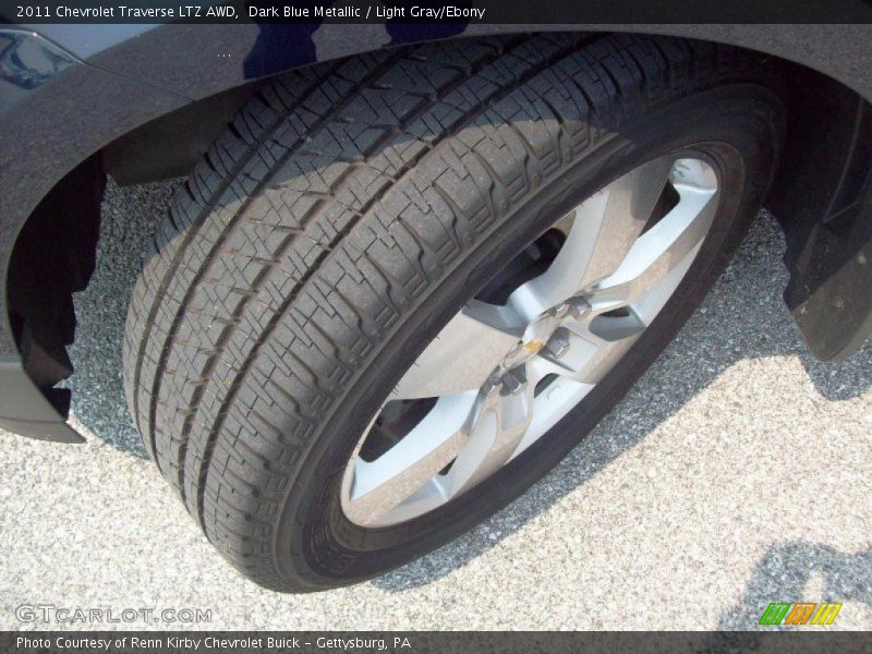 Dark Blue Metallic / Light Gray/Ebony 2011 Chevrolet Traverse LTZ AWD