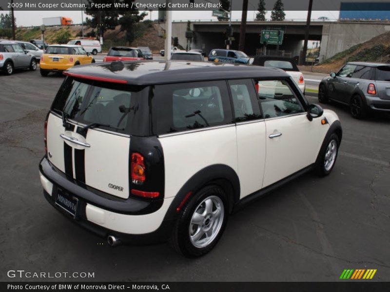 Pepper White / Checkered Carbon Black/Black 2009 Mini Cooper Clubman