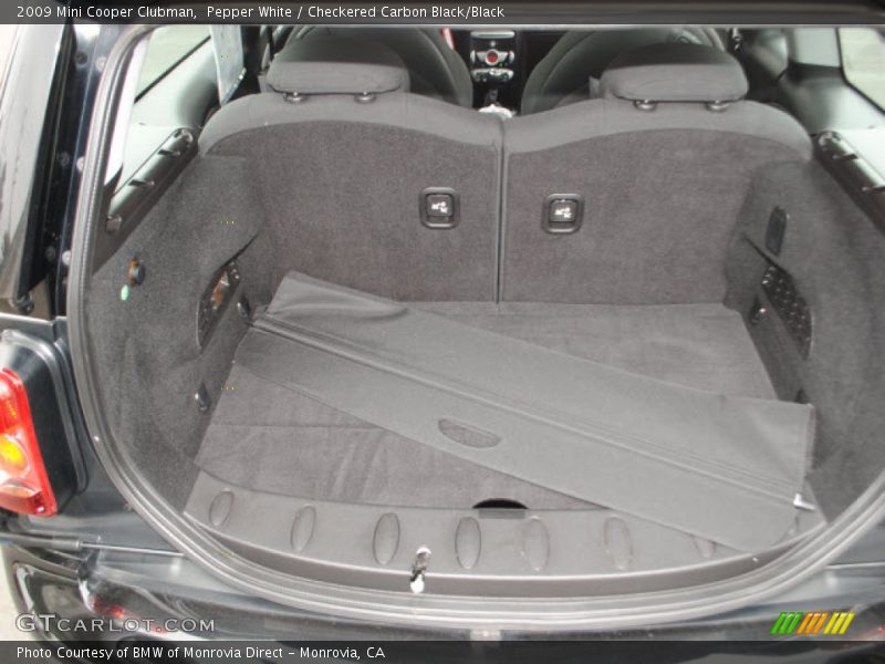 Pepper White / Checkered Carbon Black/Black 2009 Mini Cooper Clubman