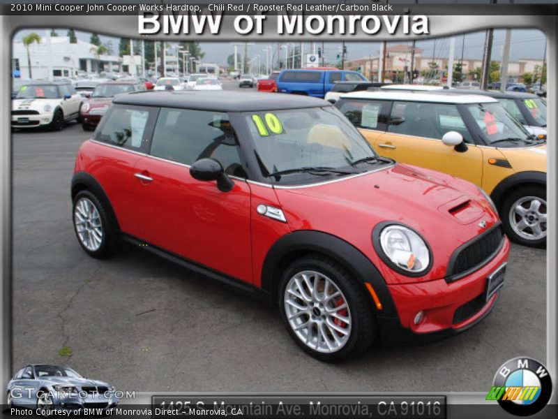 Chili Red / Rooster Red Leather/Carbon Black 2010 Mini Cooper John Cooper Works Hardtop