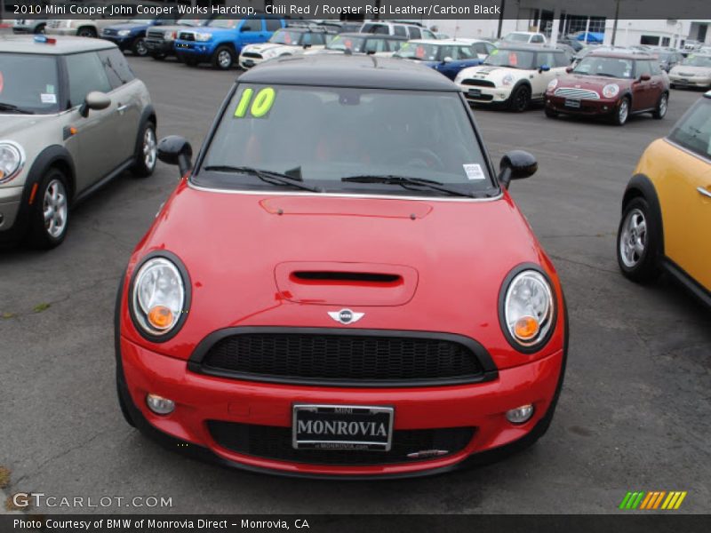 Chili Red / Rooster Red Leather/Carbon Black 2010 Mini Cooper John Cooper Works Hardtop
