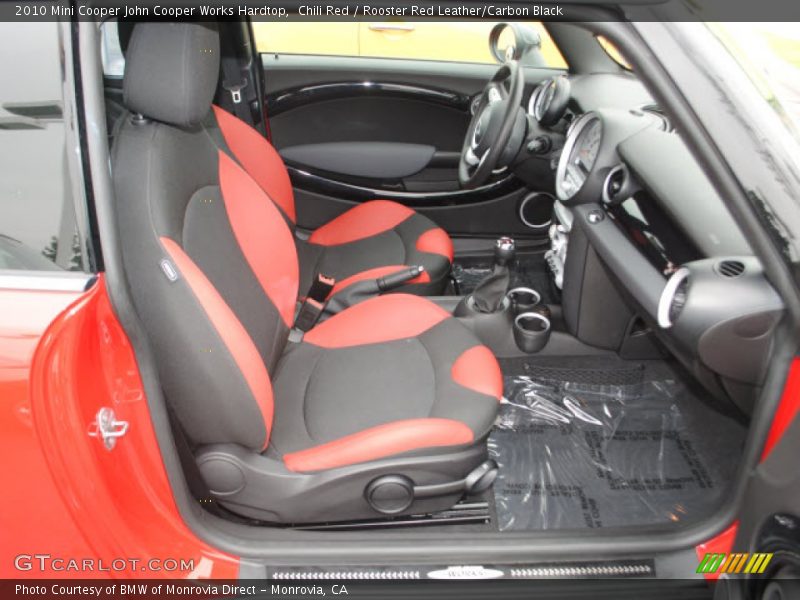  2010 Cooper John Cooper Works Hardtop Rooster Red Leather/Carbon Black Interior