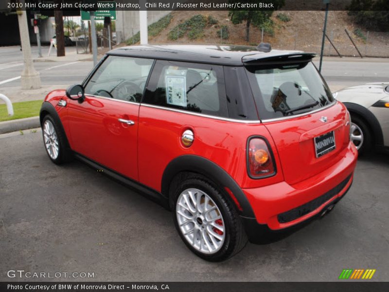 Chili Red / Rooster Red Leather/Carbon Black 2010 Mini Cooper John Cooper Works Hardtop