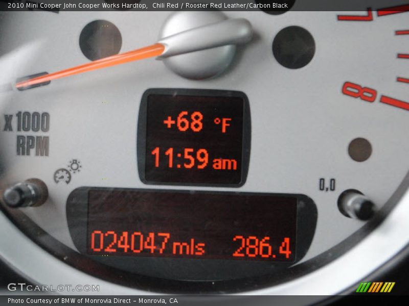 Chili Red / Rooster Red Leather/Carbon Black 2010 Mini Cooper John Cooper Works Hardtop