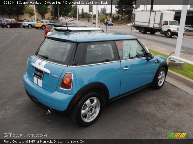 Oxygen Blue / Checkered Carbon Black/Black 2010 Mini Cooper Hardtop