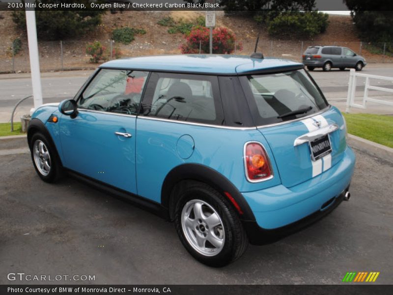 Oxygen Blue / Checkered Carbon Black/Black 2010 Mini Cooper Hardtop