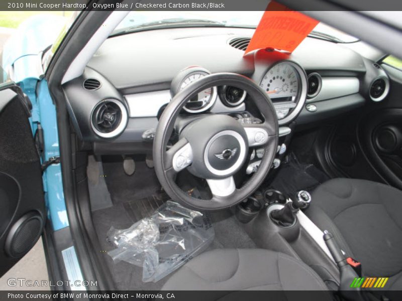 Oxygen Blue / Checkered Carbon Black/Black 2010 Mini Cooper Hardtop
