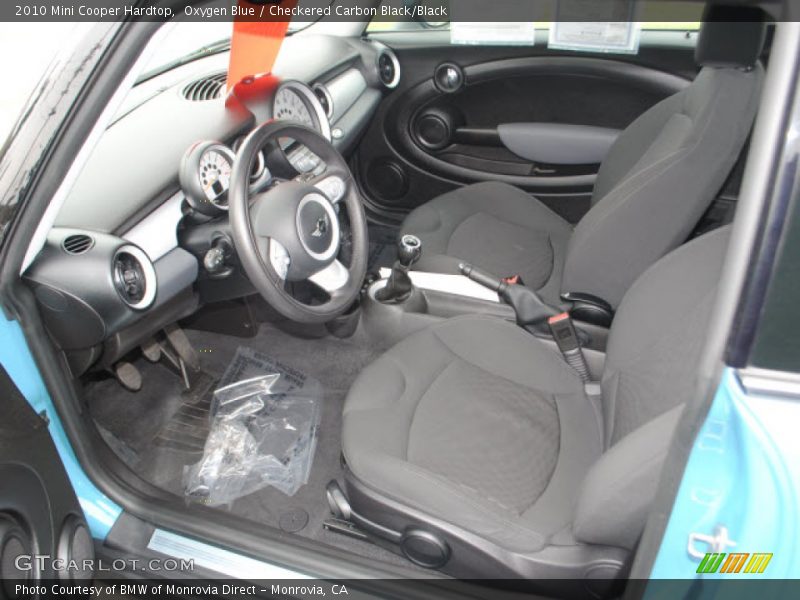 Oxygen Blue / Checkered Carbon Black/Black 2010 Mini Cooper Hardtop