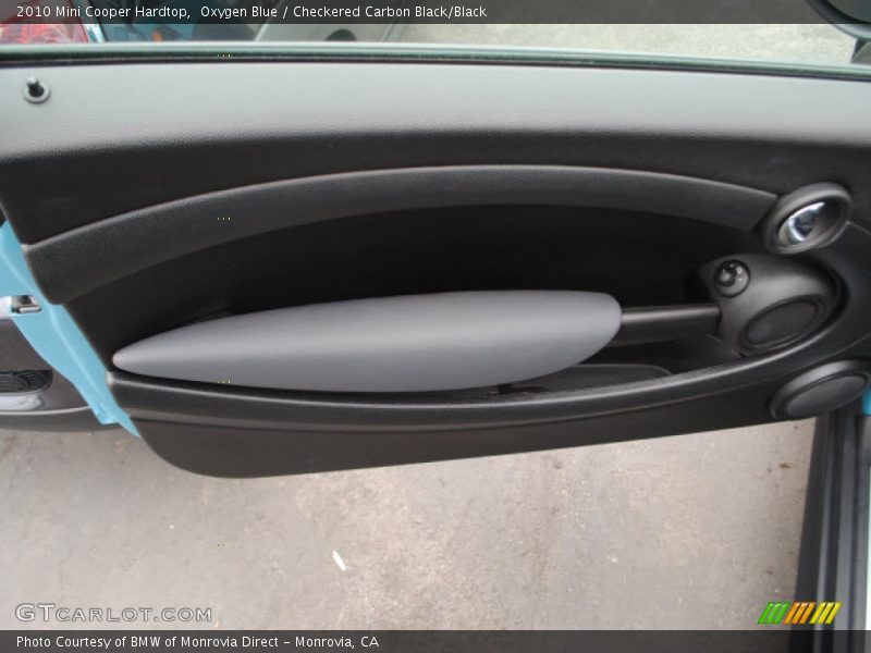 Oxygen Blue / Checkered Carbon Black/Black 2010 Mini Cooper Hardtop
