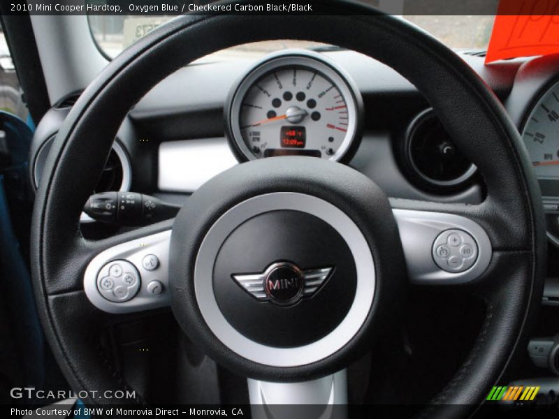 Oxygen Blue / Checkered Carbon Black/Black 2010 Mini Cooper Hardtop