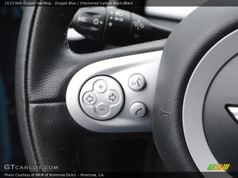 Oxygen Blue / Checkered Carbon Black/Black 2010 Mini Cooper Hardtop