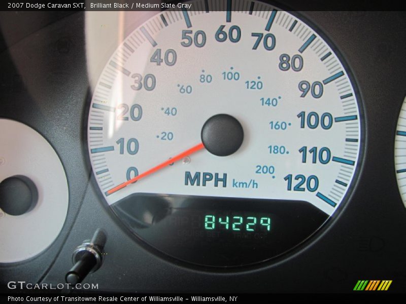 Brilliant Black / Medium Slate Gray 2007 Dodge Caravan SXT